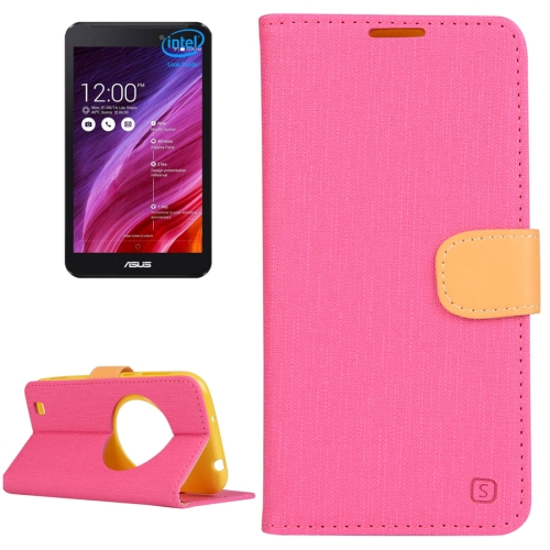 

Denim Texture Horizontal Flip Solid Color Leather Case with Holder & Card Slots & Wallet for Asus ZenFone Zoom / ZX551ML(Magenta)