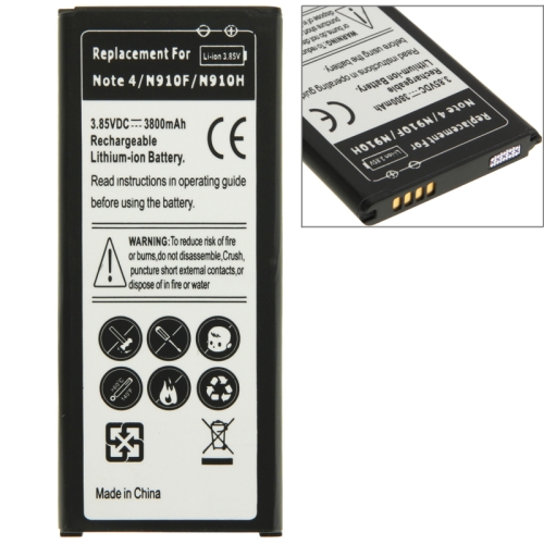 

3800mAh Rechargeable Li-ion Battery for Galaxy Note 4 / N910F / N 910H