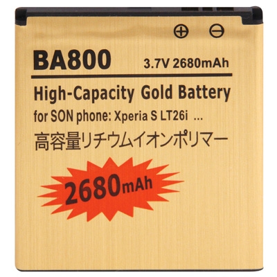 

BA800 2680mAh High Capacity Gold Business Battery for Sony Xperia S / LT26i / Xperia Arc HD