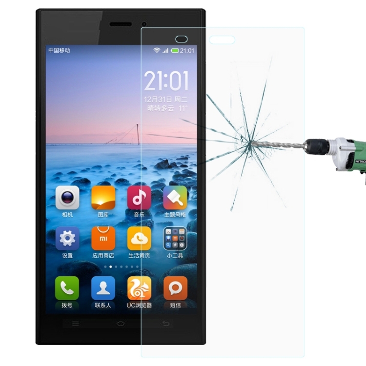 

For Xiaomi MI3 0.26mm 9H+ Surface Hardness 2.5D Explosion-proof Tempered Glass Film