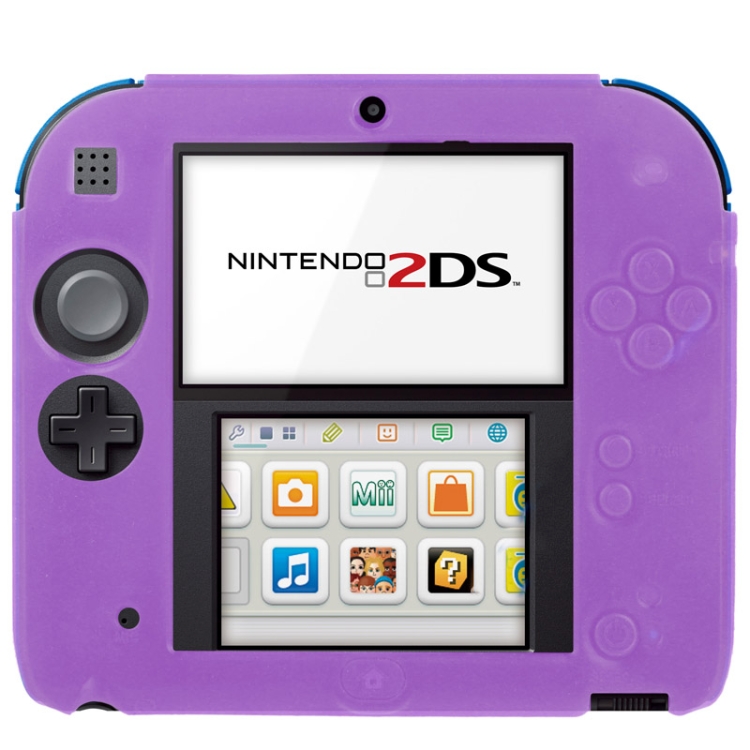 SUNSKY Pure Color Ultra Thin Silicone Case for Nintendo 2DS(Purple)