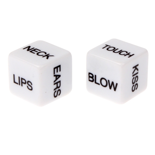 

2 PCS Sexy Dice Bachelor Party Game / Novelty Gift Bedroom Toy for Lover, Size: 15mm x 15mm x 15mm(White)