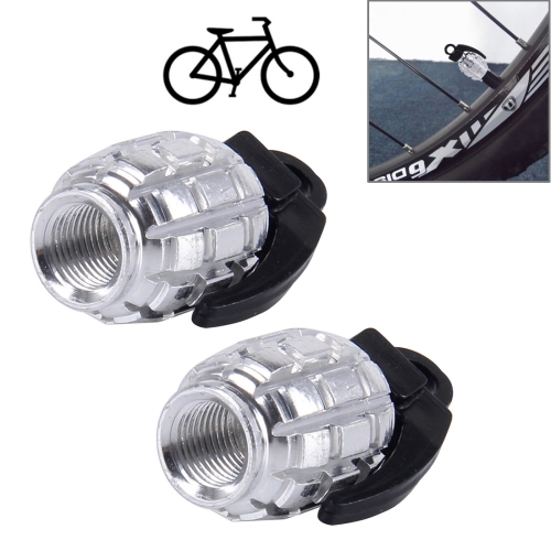 

2 PCS Universal Grenade Shaped Bicycle Tire Valve Caps(Silver)