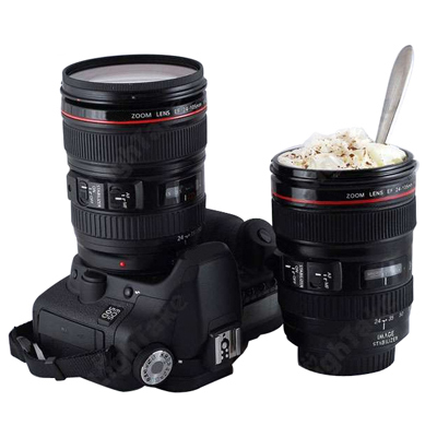 

Unique Plastic Simulation Dummy Zoom Lens (EF24-105mm G/ 4 USM) Coffee Cup Mug(Black)