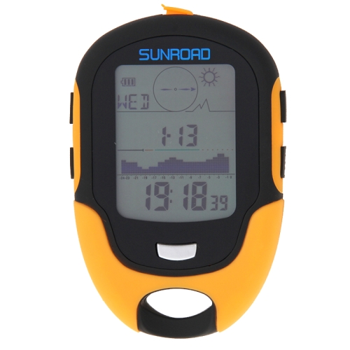 

SUNROAD Multifunction LCD Digital Altimeter with Compass & Barometer & Thermometer & Hygrometer & Weather Forecast & LED Torch and Clock