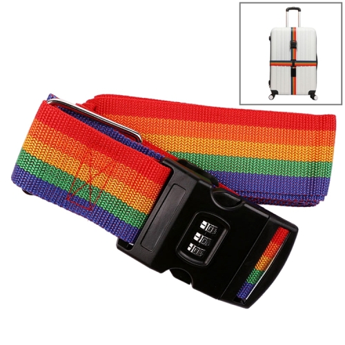 

Luggage Strap Cross Belt Adjustable Packing Band Belt Strap with Password Lock for Luggage Travel Suitcase(Colour)