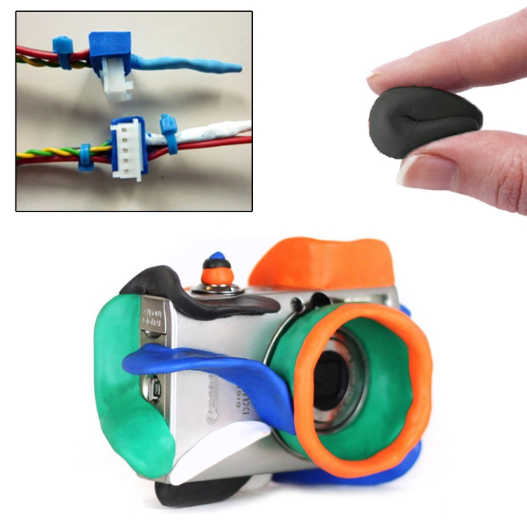 

Universal Silicone Adhesive Sealant Rubber Tape Stone Silica Gel Form Repair Mouldable Glue Repair Mud Magic Patch Paste, Random Color Delivery