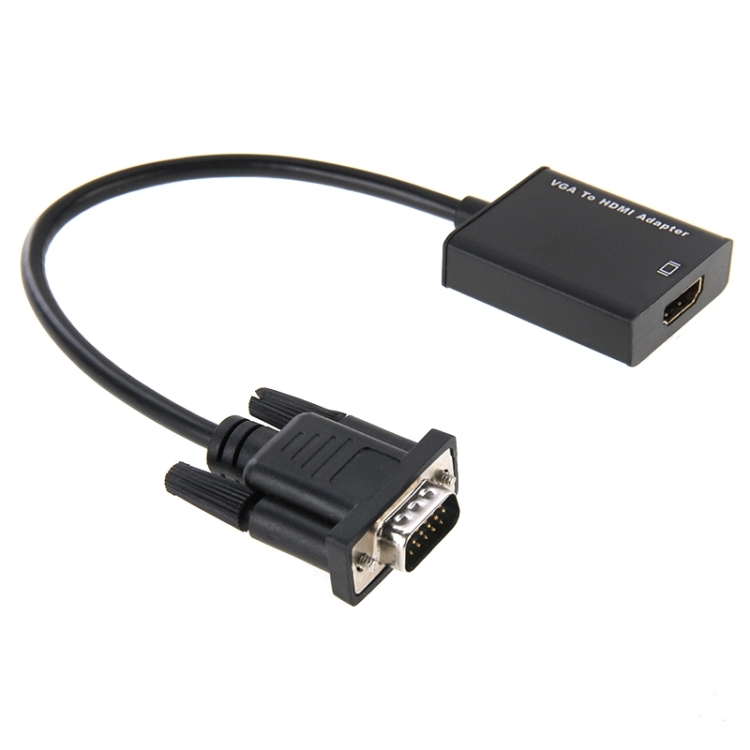 

20cm Full HD 1080P VGA Male to HDMI Female Converter Adapter Cable with Audio Cable & USB Cable