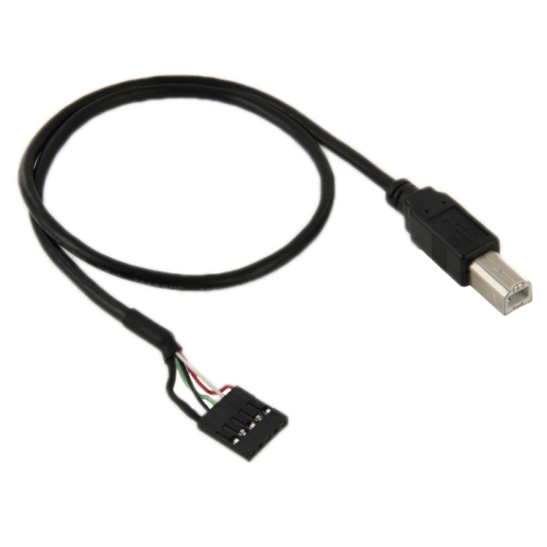 

5 Pin Motherboard Female Header to USB 2.0 B Male Adapter Cable, Length: 50cm