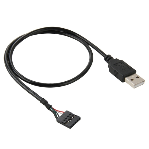 

5 Pin Motherboard Female Header to USB 2.0 Male Adapter Cable, Length: 50cm