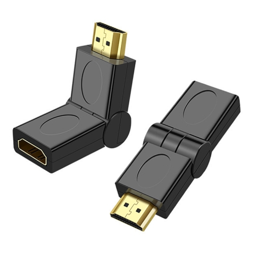 

HDMI 19 Pin Male to HDMI 19Pin Female SWIVEL (180 Degree) Adaptor (Gold Plated)(Black)