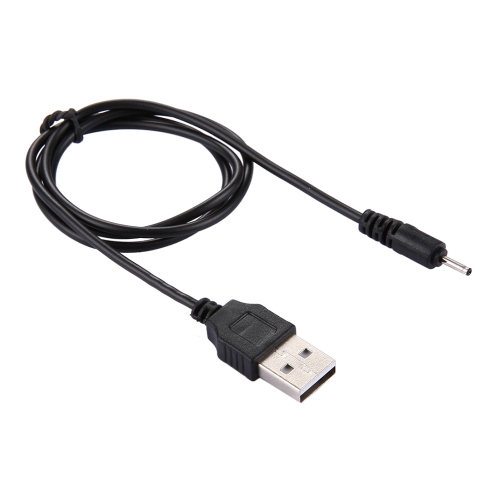USB to 2.0mm DC Charging Cable, Length: 65cm(Black)