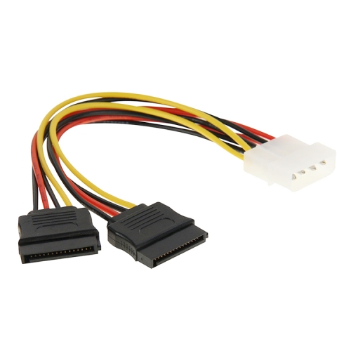 

2 x 15 Pin to 4 Pin Serial SATA Power Adapter Cable, Core Material: Copper, Length: 18cm