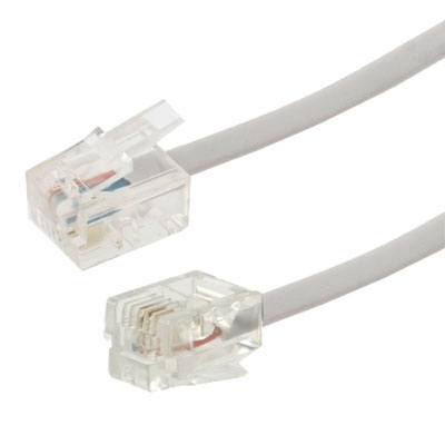

2 Core RJ11 to RJ11 Telephone cable, Length: 1m