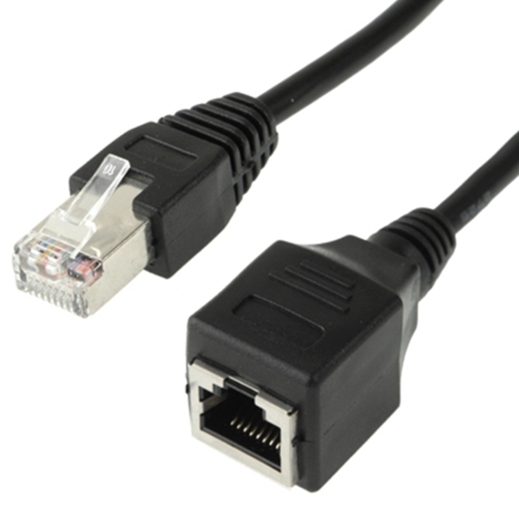 

RJ45 Female to Male Cat Network Extension Cable, Length: 1.5m(Black)