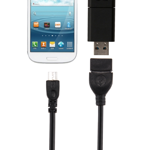 

10cm USB A Female to Micro USB 5 Pin Male Adapter with OTG, For Galaxy S IV / i9500 / S III / i9300 /Note II / N7100 / i9220 / i9100 / i9082 / Nokia / LG / BlackBerry / HTC One X /Amazon Kindle / Sony Xperia etc.