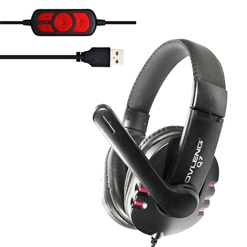 

OVLENG Q7 Universal Stereo Headset with Mic & Volume Control Key for All Audio Devices, Cable Length: 2m (Black + Red)