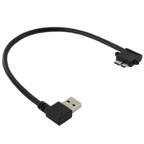 

26cm 90 Degree Right Angle USB 3.0 to 90 Degree Right Angle Micro 3.0 Data Cable for Galaxy Note III / N9000