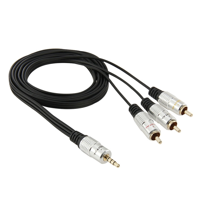 

3.5mm Jack Stereo to 3 RCA Male Audio Cable, Length: 1.5m