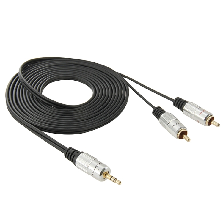 

3.5mm Jack Stereo to 2 RCA Male Audio Cable, Length: 3m