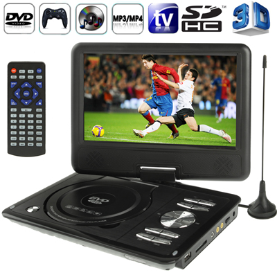 Sunsky 9 0 Inch Tft Lcd Screen Digital Multimedia Portable Evd Dvd With Card Reader Usb Ports Support Analog Tv Pal Ntsc Secam 3d Movies Game