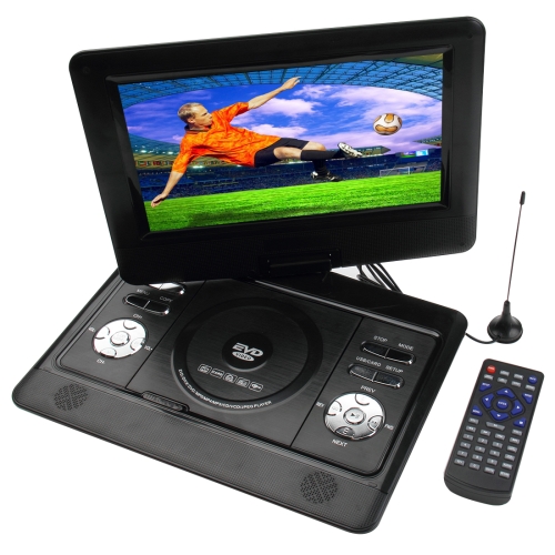 

10 inch TFT LCD Screen Digital Multimedia Portable DVD with Card Reader & USB Port, Support TV (PAL / NTSC / SECAM) & Game Function, 180 Degree Rotation, Support SD / MS / MMC Card(Black)
