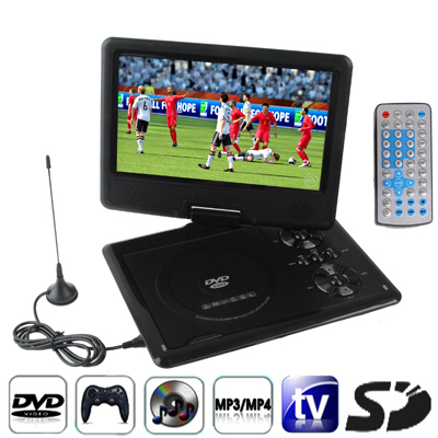 

9.5 inch TFT LCD Screen Digital Multimedia Portable DVD with Card Reader & USB Port, Support TV (PAL / NTSC / SECAM) & Game Function, 270 Degree Rotation, Support SD / MS / MMC Card(Black)