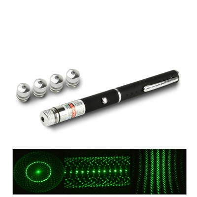 

4 Patterns Laser Pointer Pen, 4mw, Adjustable Focal Length, with 4 Lenses