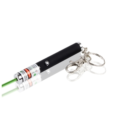 

Green Light Laser Pointer Pen, 4mw, Button Switch, with Keychains
