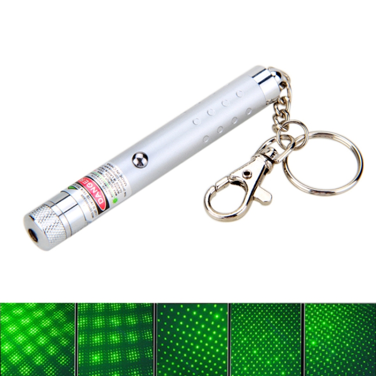 

Green Light Laser Pointer Pen, 4mw, Gypsophila Pattern, Adjustable Focus, with Keychains