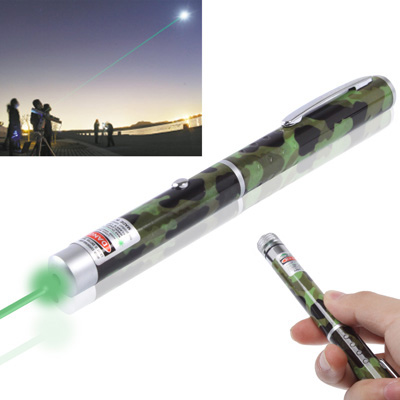 

532nm Green Beam Laser Pointer Pen, 4mw, Single-point, Button Switch, Laser Range: 500-1000m (Camouflage)