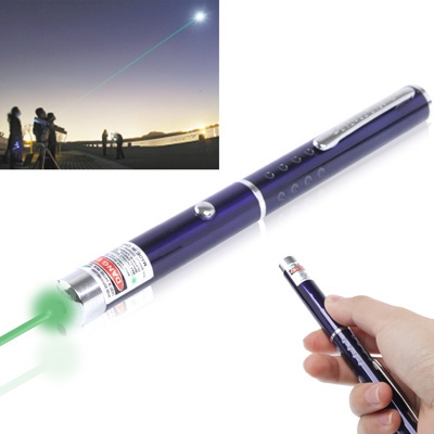 

532nm Green Beam Laser Pointer Pen, 4mw, Single-point, Button Switch, Laser Range: 500-1000m (Dark Blue)