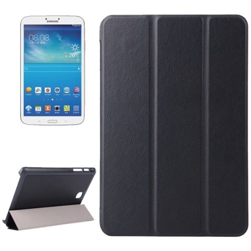 

Karst Texture Leather Case with 3-folding Holder for Galaxy Tab A 8.0 / T350(Black)