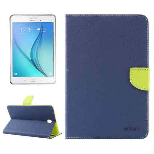 

GOOSPERY Mercury Cross Texture Leather Case with Holder & Card slots & Wallet for Galaxy Tab A 8.0 / T350 / T355(Dark Blue)