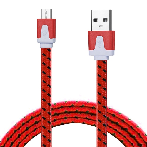

2m Woven Style Micro USB to USB Data / Charging Cable for Samsung Galaxy S7 & S7 Edge / LG G4 / Huawei P8 / Xiaomi Mi4 and other Smartphones (Red)