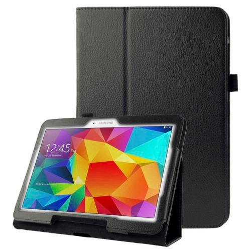 

Litchi Texture Flip Leather Case with Holder for Galaxy Tab 4 10.1 / T530(Black)