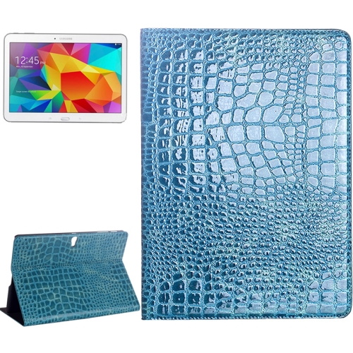 

Crocodile Texture Flip Leather Case with Holder for Galaxy Tab S 10.5 / T800(Blue)