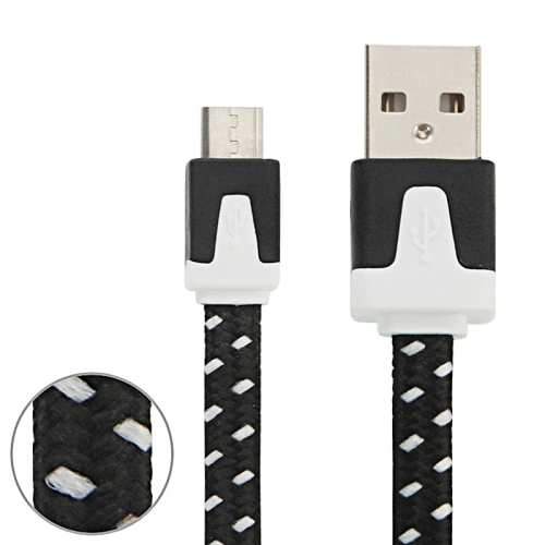 

1m Woven Style Micro USB to USB Data / Charging Cable, For Samsung / Huawei / Xiaomi / Meizu / LG / HTC and Other Smartphones(Black)