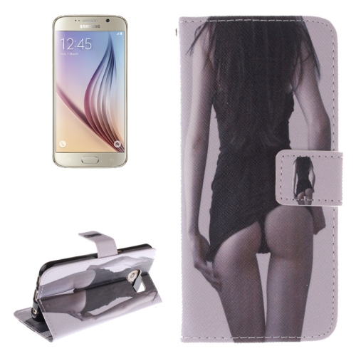 

For Galaxy S6 / G920 Sexy Pattern Leather Case with Holder & Card Slot & Wallet