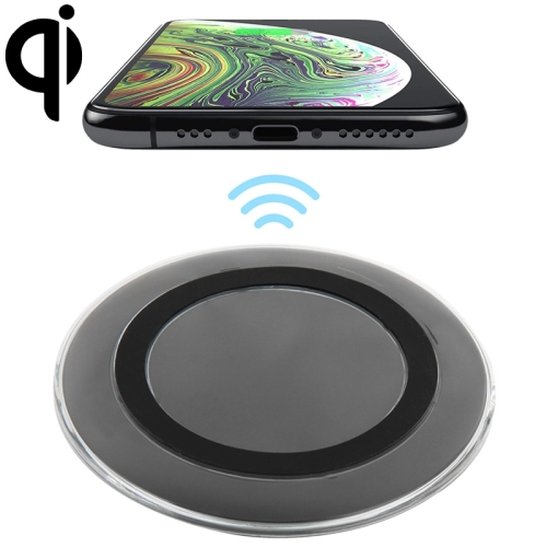 

A1 Qi Standard Wireless Charging Pad, for iPhone 8 / 8 Plus / X & Samsung / Nokia / HTC and Other Mobile Phones(Black)
