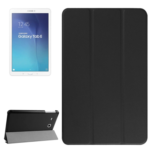 

Karst Texture Horizontal Flip Leather Case with 3-folding Holder for Galaxy Tab E 9.6(Black)