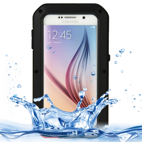 

LOVE MEI for Galaxy S6 / G920 Metal Ultra-thin Waterproof Dustproof Shockproof Powerful Protective Case(Black)