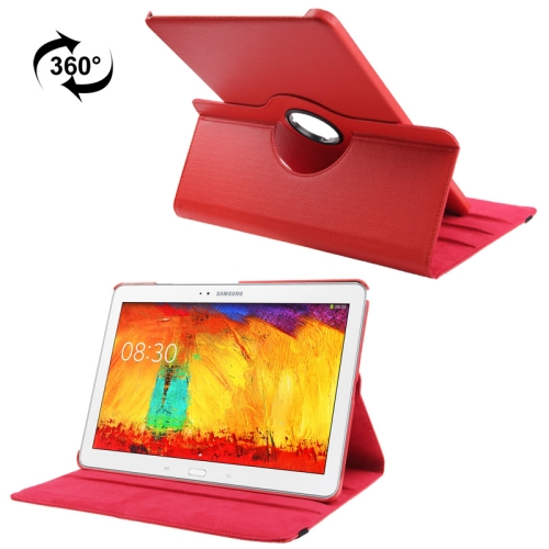 

360 Degree Rotatable Litchi Texture Leather Case with 3-angle Viewing Holder for Galaxy Note & Tab Pro 12.2 / P900(Red)