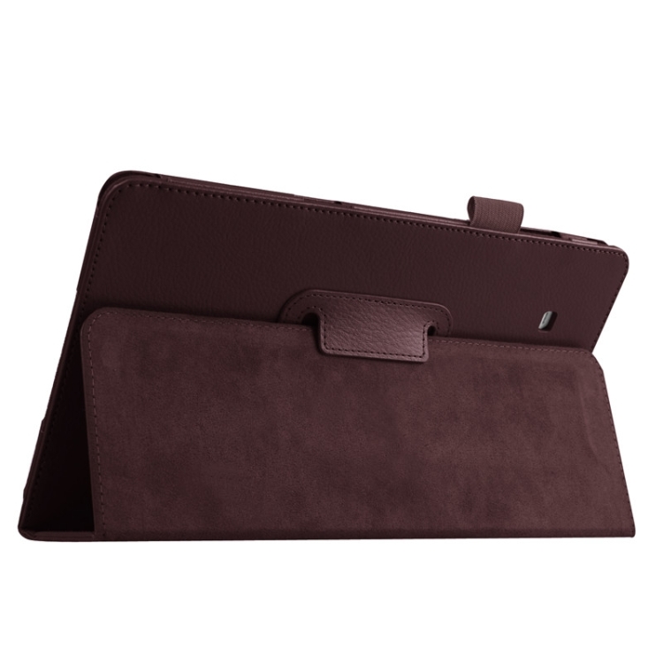 

Litchi Texture Leather Case with Holder for Galaxy Tab E 9.6 / T560 / T561(Brown)