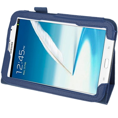 

Litchi Texture Horizontal Flip Leather Case with Holder for Galaxy Note 8.0(Blue)