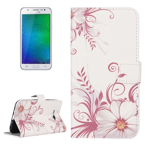 

Flower Pattern Leather Case with Holder & Card Slots & Wallet for Galaxy J7 / J700