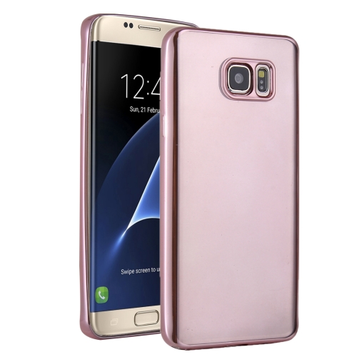 

For Galaxy S7 Edge/G935 Plating Soft TPU Protective Cover Case (Rose Gold)