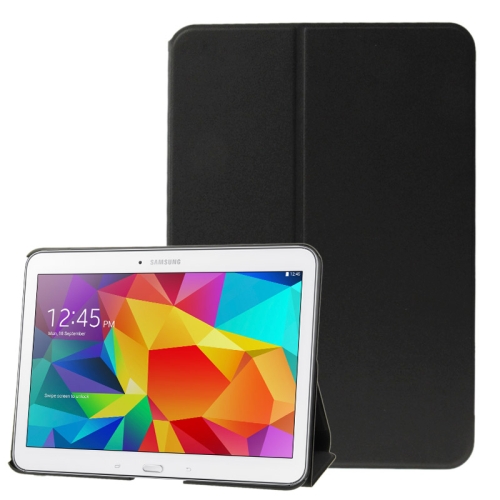 

Frosted Texture Flip Leather Case with Holder for Galaxy Tab 4 10.1 / SM-T530(Black)