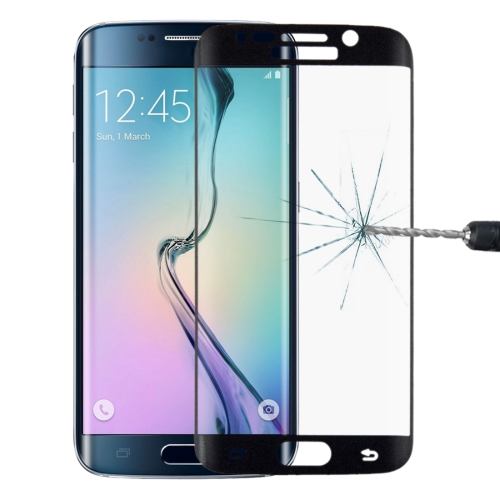 

0.3mm 9H Surface Hardness 3D Curved Surface Full Screen Cover Explosion-proof Tempered Glass Film for Galaxy S6 Edge+ / G928(Black)