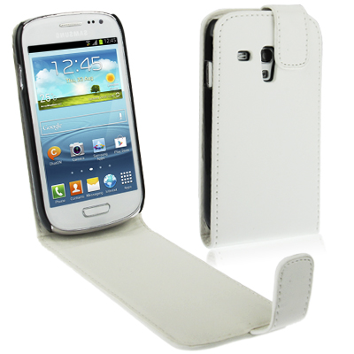 

High Quality Vertical Flip Leather Case for Galaxy SIII mini / i8190(White)